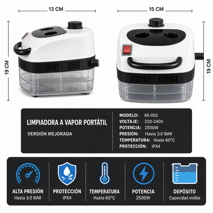 🚨¡PROMOCIONES DE AGOSTO YA DISPONIBLES! LIMPIADOR A VAPOR 2500W🧼